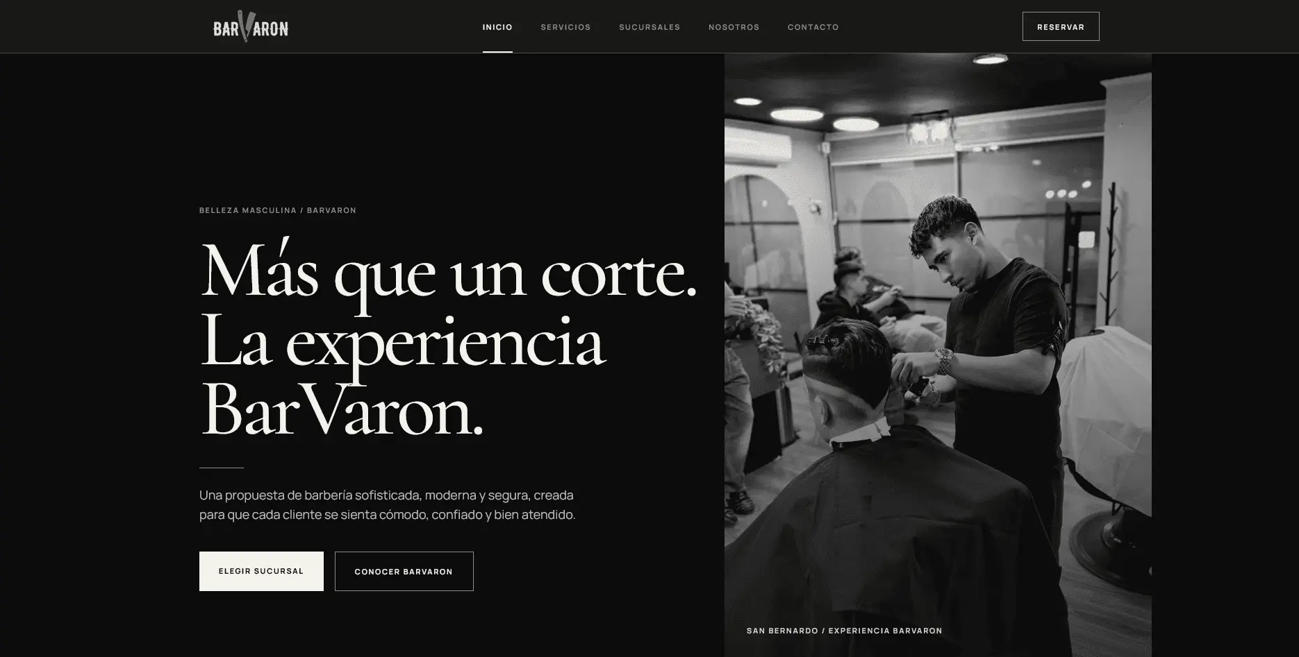 Vista previa del sitio web de BarVaron