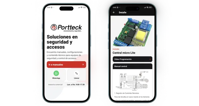 Imágen de aplicación de Portteck.