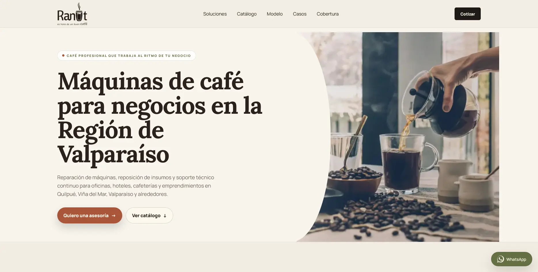 Vista previa del sitio web de Ranut
